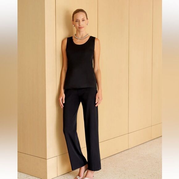 Misook Black Wide Leg Pant size Large. These are wonderful for traveling! - Picture 2 of 5